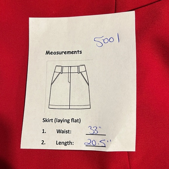 Express Women's Red Pencil Skirt Size 10 Knee Length Solid - Picture 11 of 11